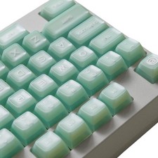 ULTRAEQUIP Jade Keycaps 160 Keys Double Shot PBT RSA Profile Translucent Shin...