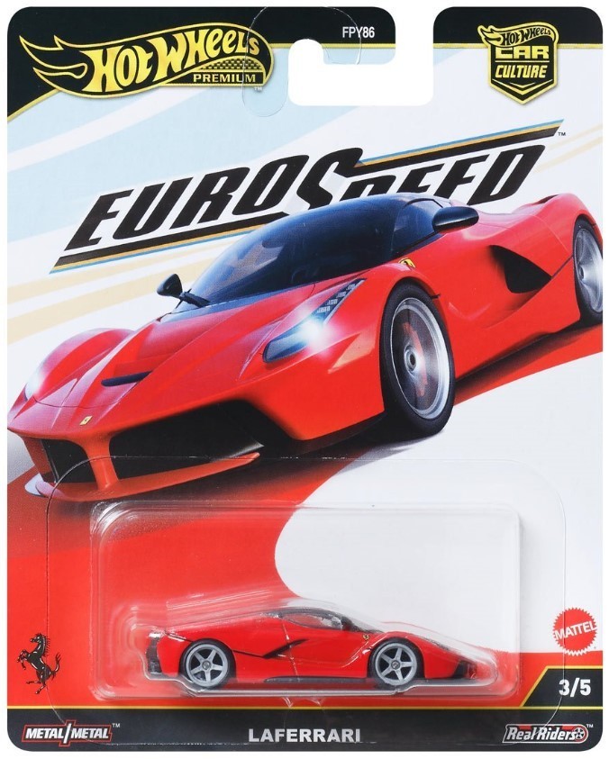 新品 Hot Wheels ユーロスピード ラフェラーリ レッド JBK55 NEW Hot Wheels Car Culture Eurospeed FERRARI LAFERRARI 1:64 Scale
