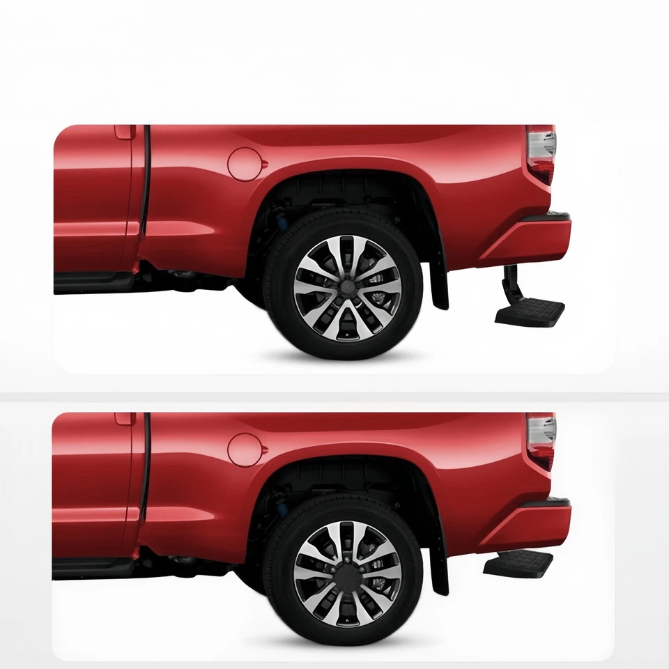 Paso de puerta trasera retráctil apto para Toyota Tundra 2014-2021 aluminio Foto 3 de 4