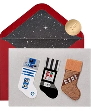 Papyrus Star Wars Mini Stockings Christmas Card
