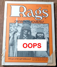 Rags Magazine December 1970  Published by Baron Wolman, Fashion / Culture VG Q4