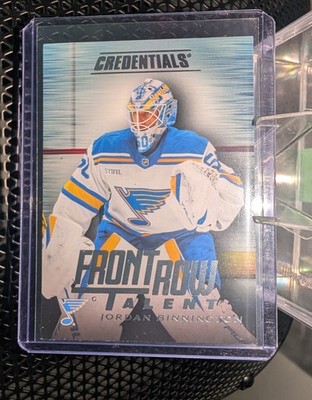 202526 Upper Deck Credentials Jordan Binnington Front Row Talent FRT-21 St Louis