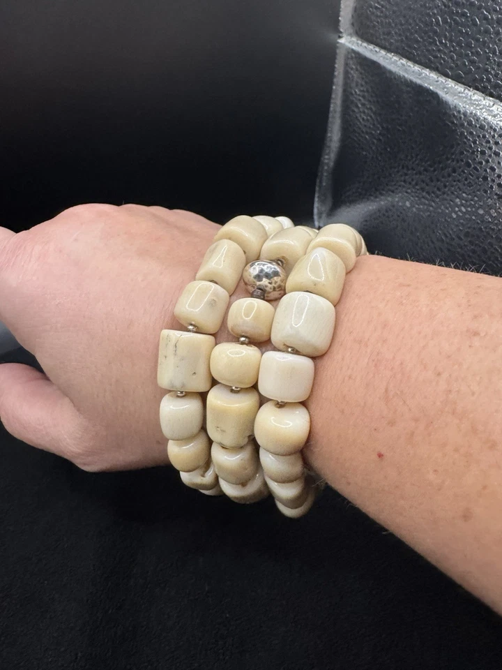 Pulseras elásticas Silpada B1512 bambú coral cantidad 3 en el conjunto! Juego de 3 piezas Foto 3 de 3