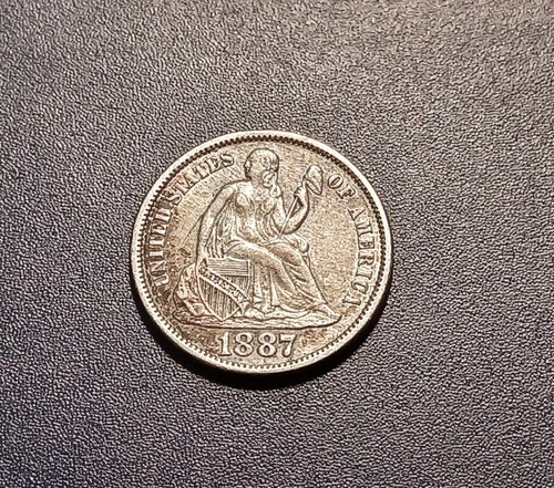 Very Choice AU 1887-S Seated Liberty Dime