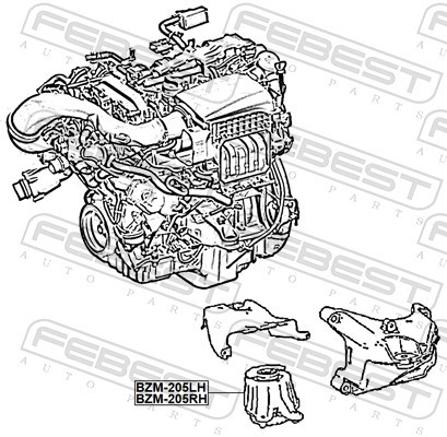 Fits FEBEST BZM-205LH LEFT ENGINE MOUNT (HYDRO)   ⭐UK Stock⭐
