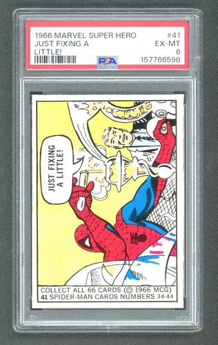 1966 Donruss Marvel Super Heroes Spider-Man Just Fixing a Little! #41 PSA 6