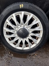 FIAT 500 ALLOY WHEEL 15" WITH TYRE 185-55-15  2008-2021 Free P&P