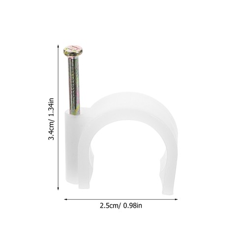 50 Pcs Pipe Hook Cable Staples with Steel Nail Electric Wire - Afbeelding 2 van 12
