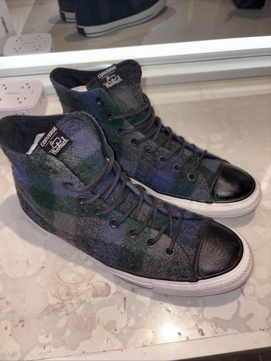 Converse Chuck Taylor Shoes Mens Size 10 Woolrich Plaid Wool 