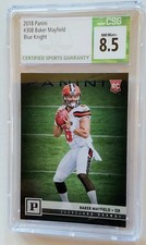 2018 BAKER MAYFIELD PANINI #308 BLUE KNIGHT SP ROOKIE RC CARD BROWNS BUCCANEERS. rookie card picture