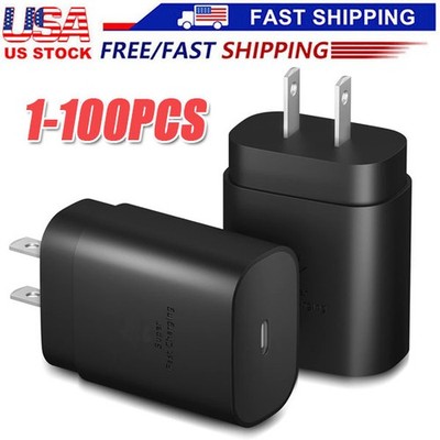 25W USB Fast Wall Charger Type C Charger Block For Samsung Galaxy S23/22/21 LOT