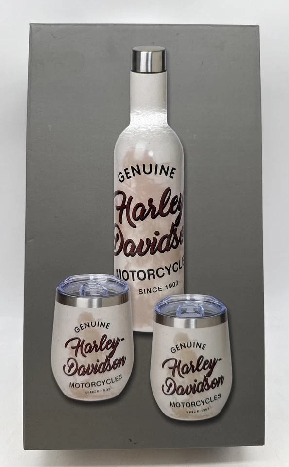 Harley-Davidson Juego de 3 piezas dos vasos de 12 oz y una botella para servir de 24 oz HDX-98644 Foto 3 de 4