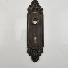 Antique Door Plate Olympus 935 Russwin Vintage Bronze Brass Victorian Ornate