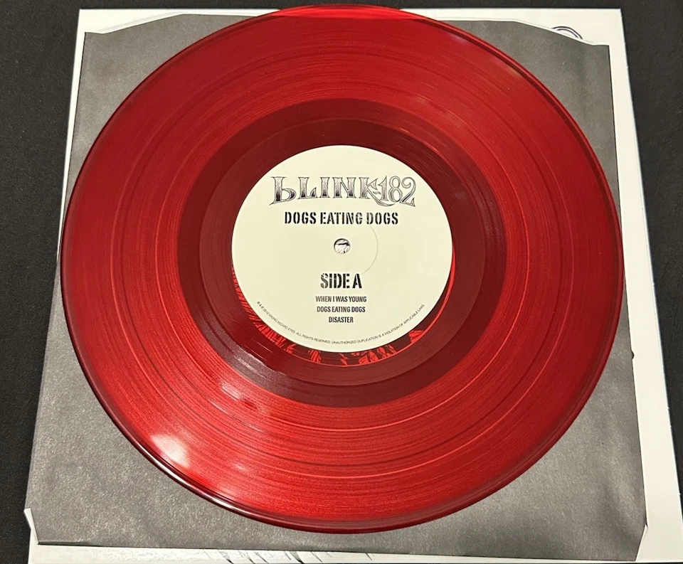 Blink-182 Dogs Eating Dogs 10" Vinyl EP Blood Red Foto 4 de 4