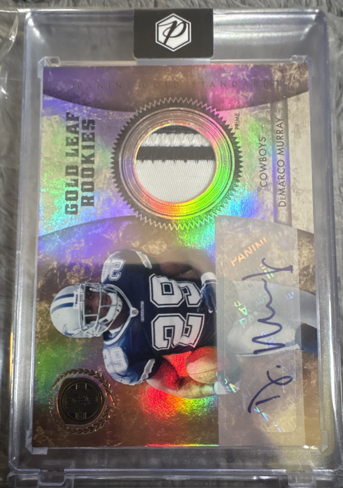 DeMarco Murray Panini Gold Standard Gold Leaf Rookies #22 Materials Autograph Prime