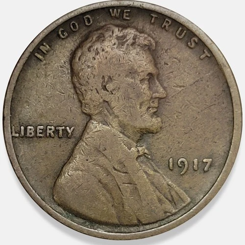 1917-P Lincoln Wheat Cent Penny Very Fine F++ * Original Surfaces* 1917P #2