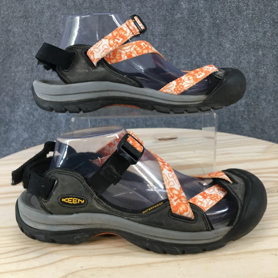 Sandalias KEEN para mujer 10 Zerraport deportivas impermeables con tiras anaranjadas grises Foto 2 de 4