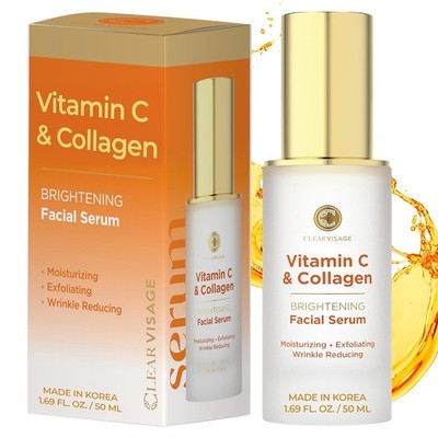Brightening | Vitamin C & Collagen Face Serum by Clear Beauty   1.69 fl oz