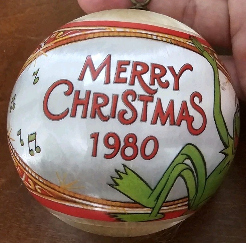 Vintage Muppets 1980 Satin Ball Christmas Ornament
