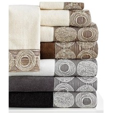 Avanti Galaxy Circle Bordered Cotton Hand Towel, 16" x 30" 2 