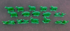 Lot of 15, 1950's Tim Mee Farm Animals: Pigs, Goats, Chickens,  Sheep - Green