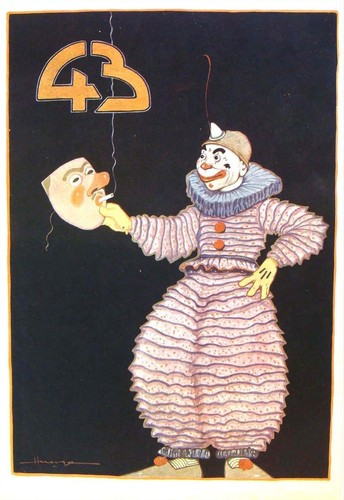 43 CIGARRILLOS, TOBACCO VINT.MAGAZINE AD "Plus Ultra" 1919 Illustrated by Huergo