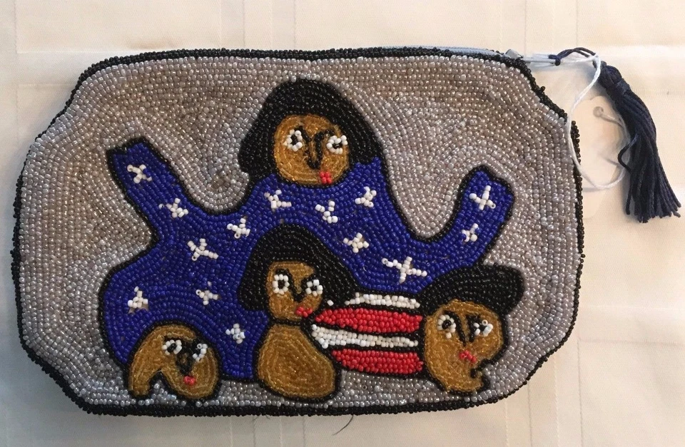 Bolso sin asas Bolso de mano ARTE ABSTRACTO CON CUENTAS A MANO por Jean Baptiste Jean Joseph Nuevo con etiquetas Foto 4 de 4