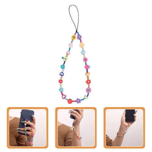 Mobile Phone Chain Miss Polymer Clay Lanyard Thick Rope Cell - Zdjęcie 7 z 12