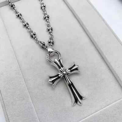 Chrome Hearts Cross Pendant Unisex 925 Sterling Silver