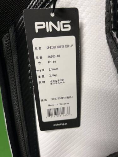 Ping CB-P2307 Golf HOOFER TOUR Stand Club Bag White 9.5" Divider 4way Carbon - Picture 8 of 10