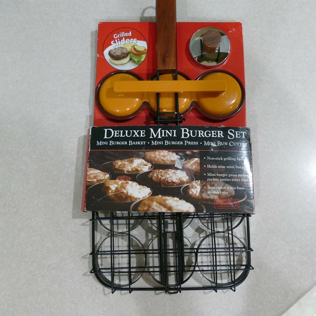 Charcoal Companion Mini Hamburger Sliders Set Contains Triple Slider