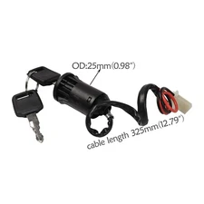 2 Wire On/Off  Ignition Key Switch for Electric Scooter Moped Go Kart Dirt bike