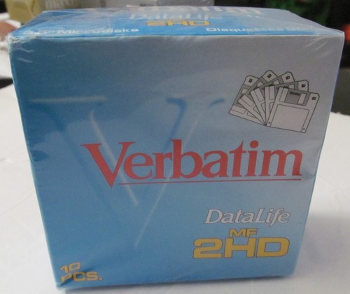 VERBATIM DATALIFE HIGH DENSITY 3.5" DOUBLE SIDED MF2-HD 10 DISKS. NEW, SEALED. - Picture 5 of 6