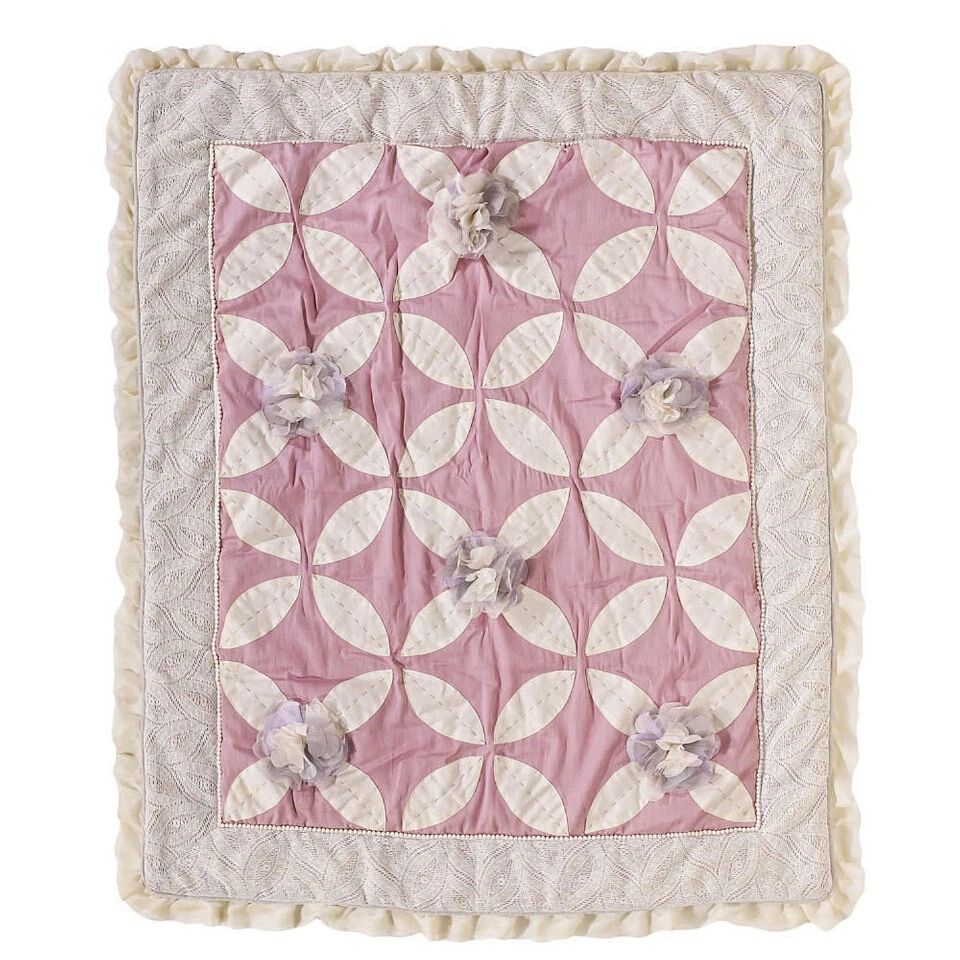 Juego de ropa de cama para cuna Lolli Living violeta de 7 piezas incluye lámpara/arte de pared *Nuevo* Foto 3 de 4