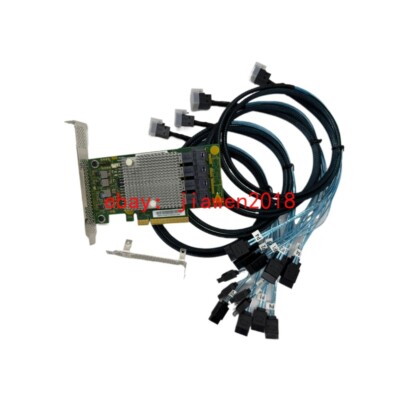 OEM 9305-16i LSI SAS 3216 12Gbps HBA IT mode ZFS TrueNAS Unraid +4*SFF-8643 SATA