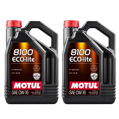 Motul 8100 Eco-Lite 0W-16 100% Synthetic 10L Engine Oil 2 x 5L