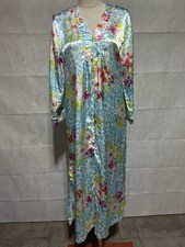 VTG Oscar De La Renta Pink Label Small Zip Front Night Gown Floral Leopard NWOT