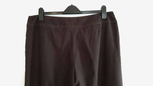 Gorgeous Brown Stright Leg Flat Front Trousers by Evie Collection - Size 18 NEW! - Picture 4 of 4