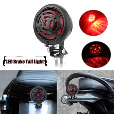 Motorcycle LED Rear Stop Brake Tail Light For Harley Bobber Cafe Racer ATV Black