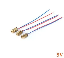 10pcs 650nm 6mm DC 5V 5mW Laser Dot Diode Module Red Copper Head