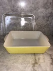 Vintage Pyrex 0503 SOLID YELLOW 1 1/2 QT Refrigerator Dish W Lid