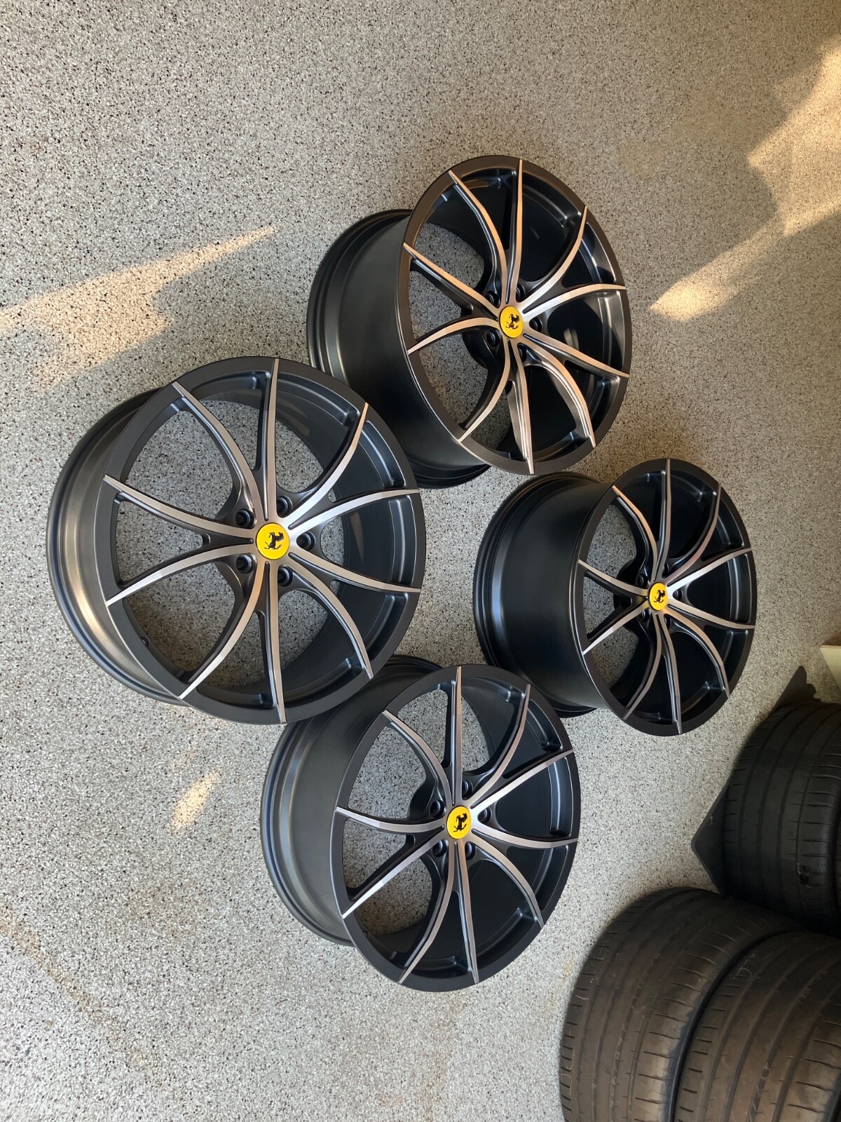 Ferrari 458 OEM 20” Forged Wheel Set in Diamond Cut- Ultra Rare!