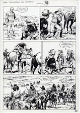 MIGUEL ANGEL REPETTO - TAVOLA ORIGINALE TEX - 'GUERRA NEL DESERTO'