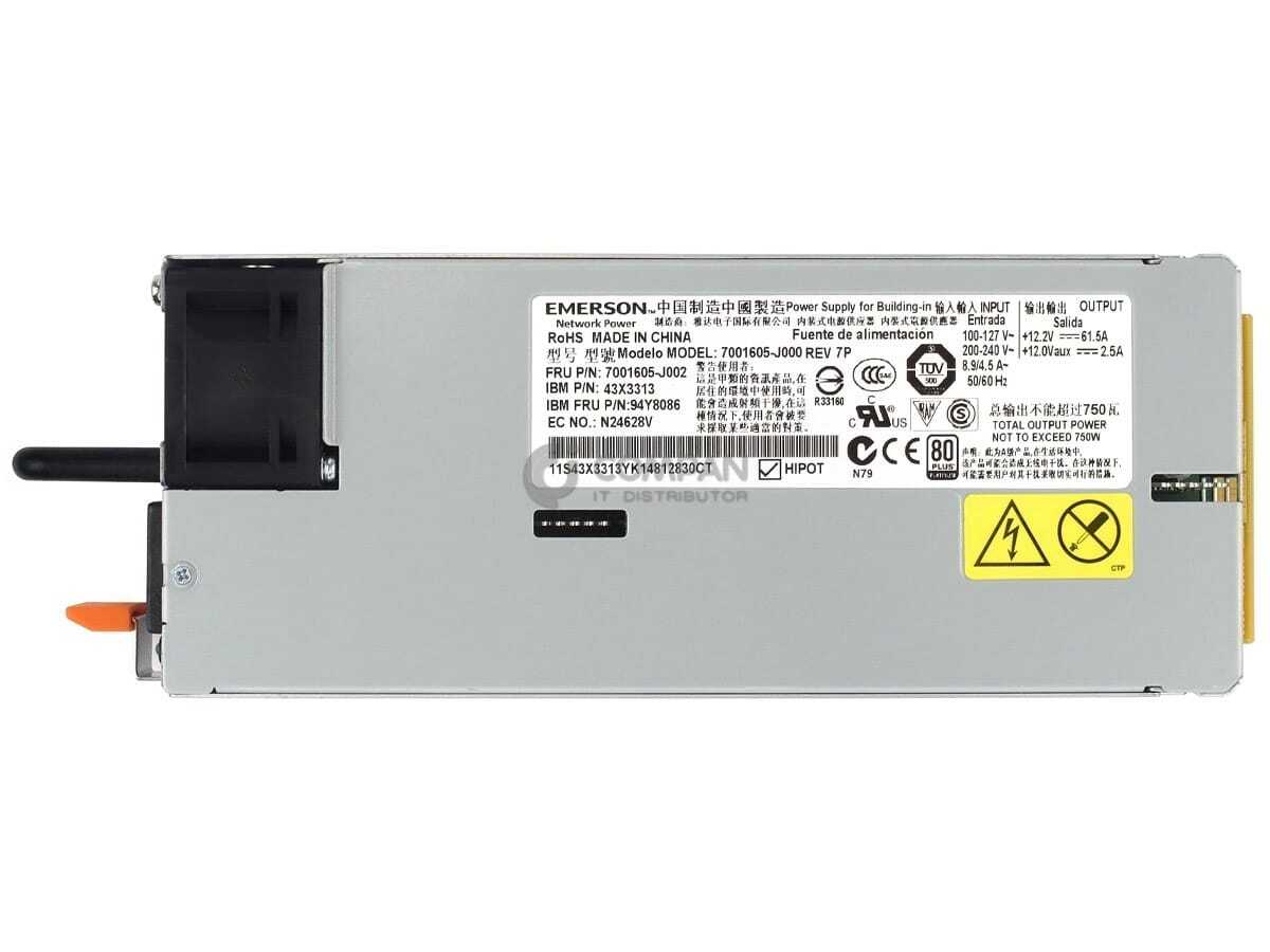 IBM 94Y8073 94Y8072 900W 80 PLUS Platinum Power Supply PSU For X3650 X3550 M4