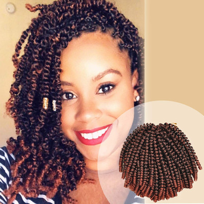AU-THEN-TIC Spring Twist Crochet Hair Bomb Twist Crochet Braids Hair for Passion