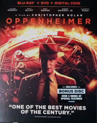 -NEW- Oppenheimer (Blu-ray, DVD, Digital, w/Slipcover, 3-Disc Set, 2023) Sealed