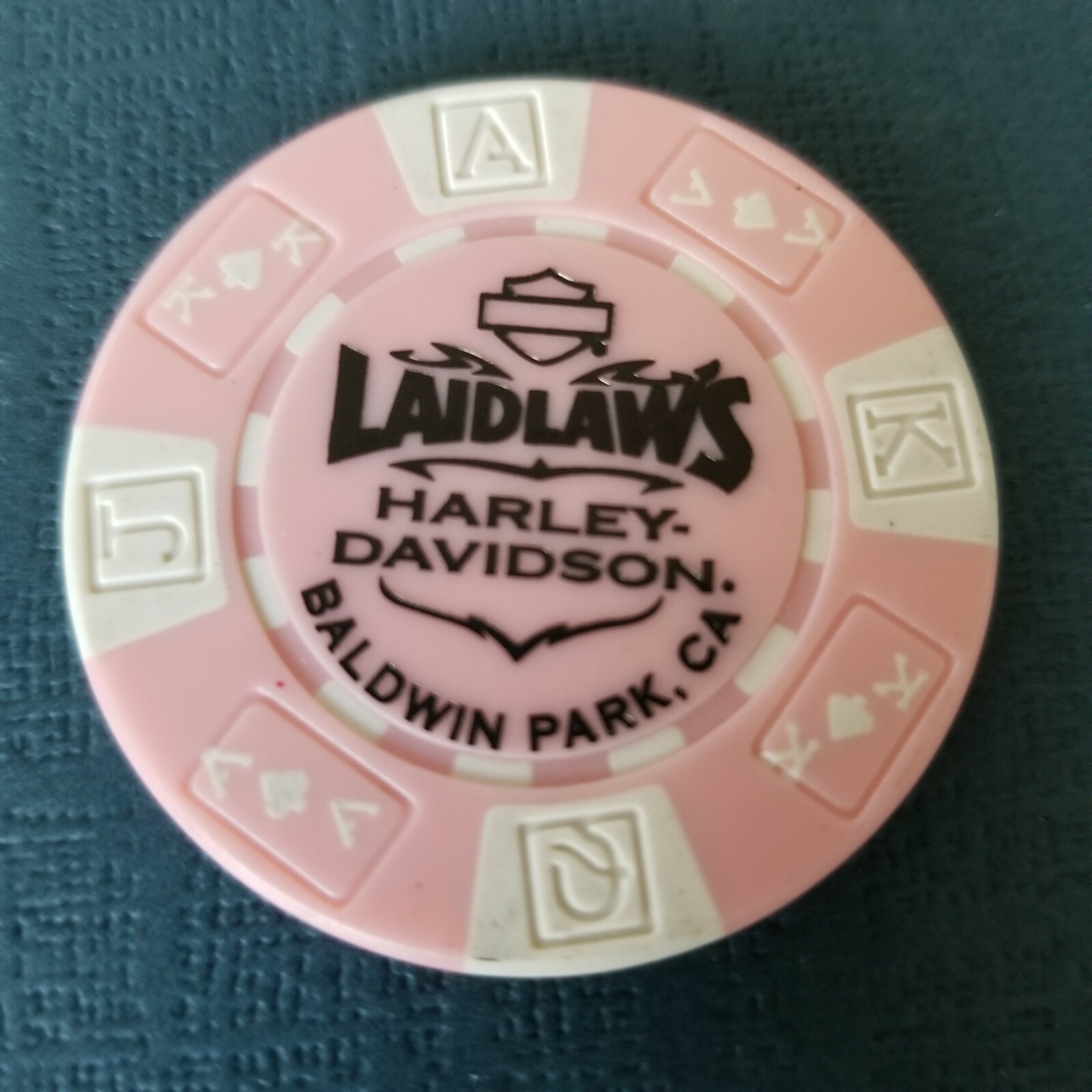 LAIDLAW'S HD CALIFORNIA (Pink/White AKQJ) Harley Davidson Poker