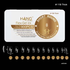 Hang Gel x Tips Short Round 900 ct / 12 Size