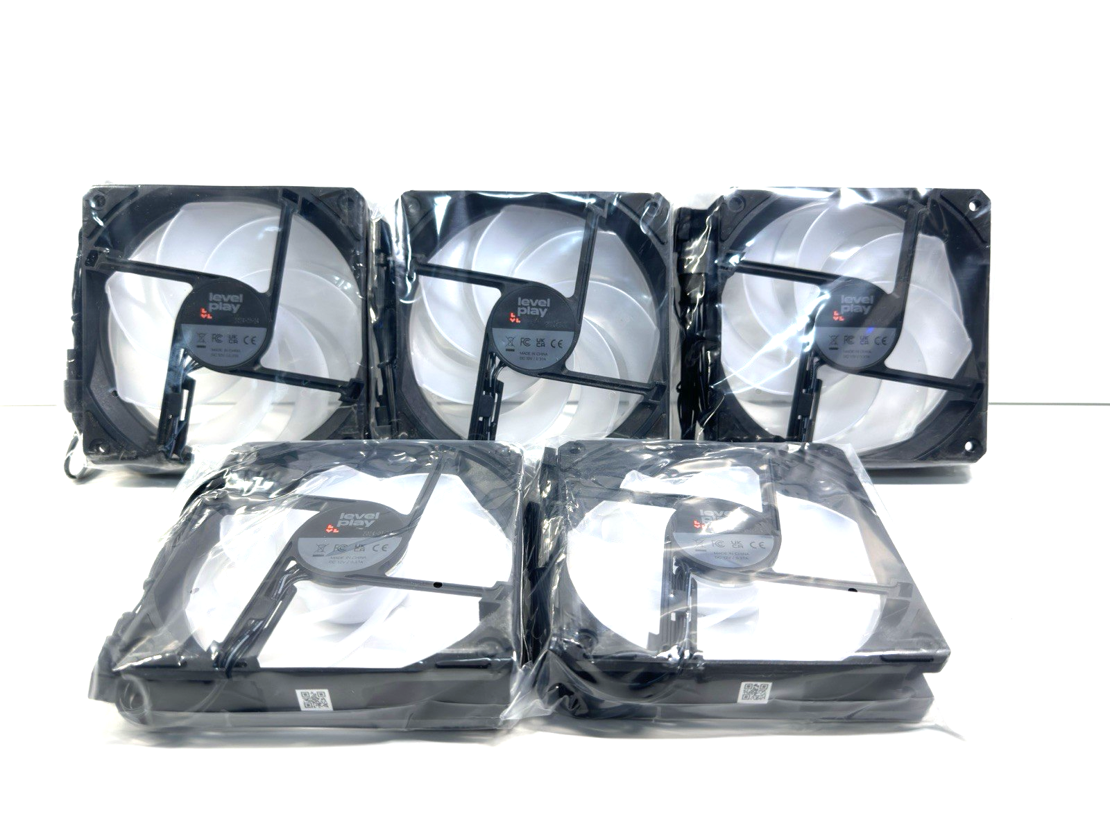 5-PACK CyberPower LevelPlay ARGB Fan 120mm Ultra Quiet Gaming PC Case ...