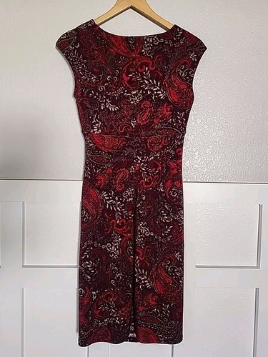 Lauren Ralph Wrap Sleeveless Dress Size 2/P Multi-color Used - Picture 7 of 14